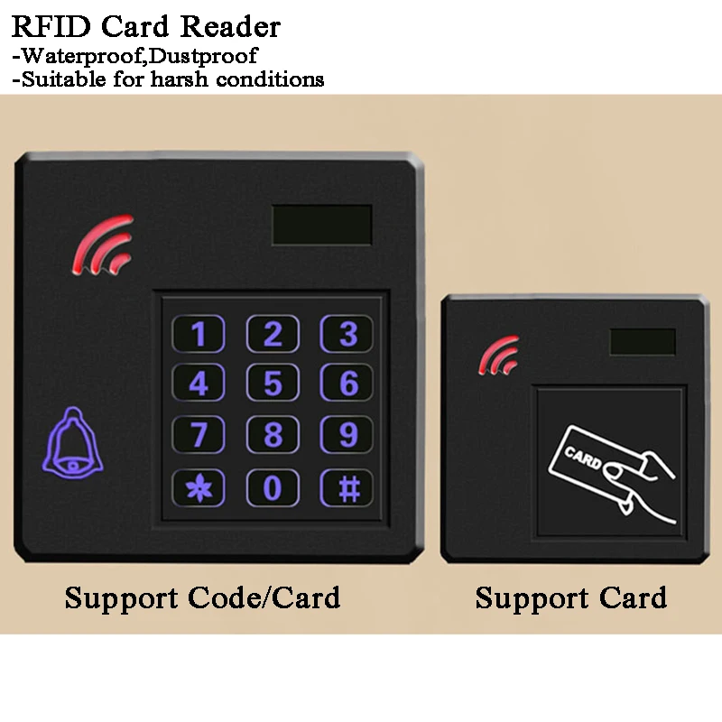 Кард ридер для дверей гаража RFID 12 В цифровой электрический замок 125 13 56 МГц Wiegand 34/26
