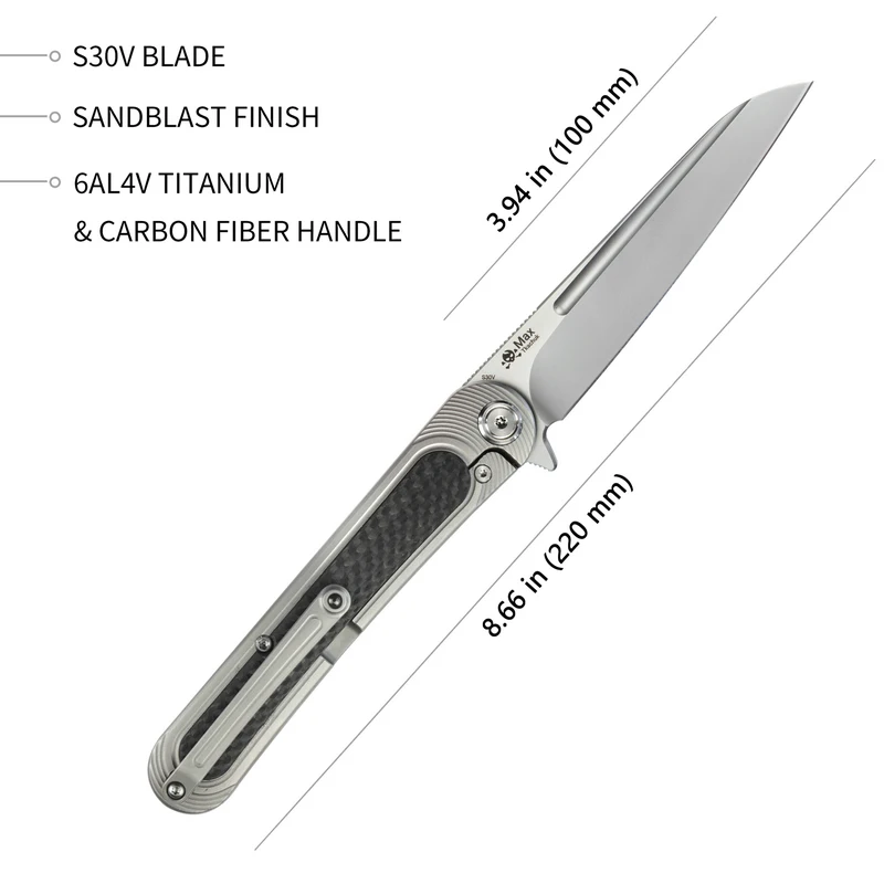 Kubey KU247 Франт складной нож для ежедневного использования CPM-S30V сталь титанового