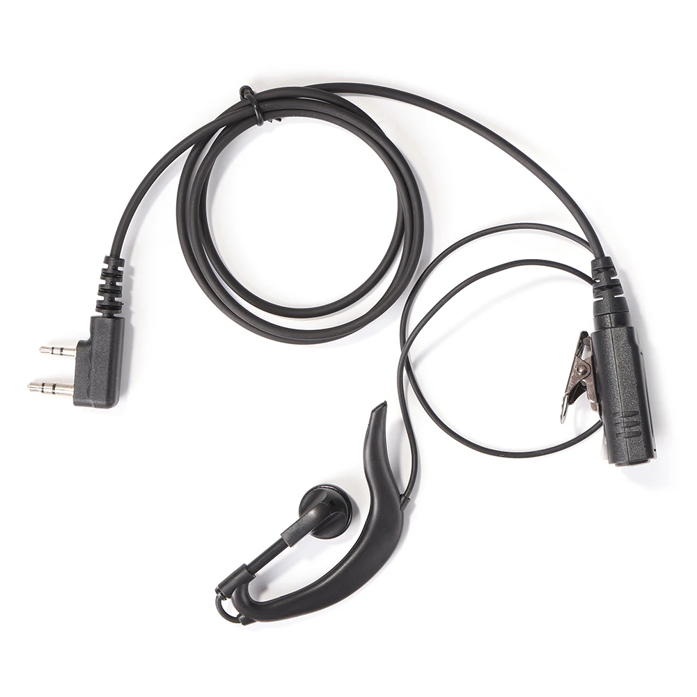 

Handsfree Walkie Talkie G Shape Earphones for BAOFENG KENWOOD with Mic PTT in Ear Hook Earbuds Clip Earpiece Headphone Accessory