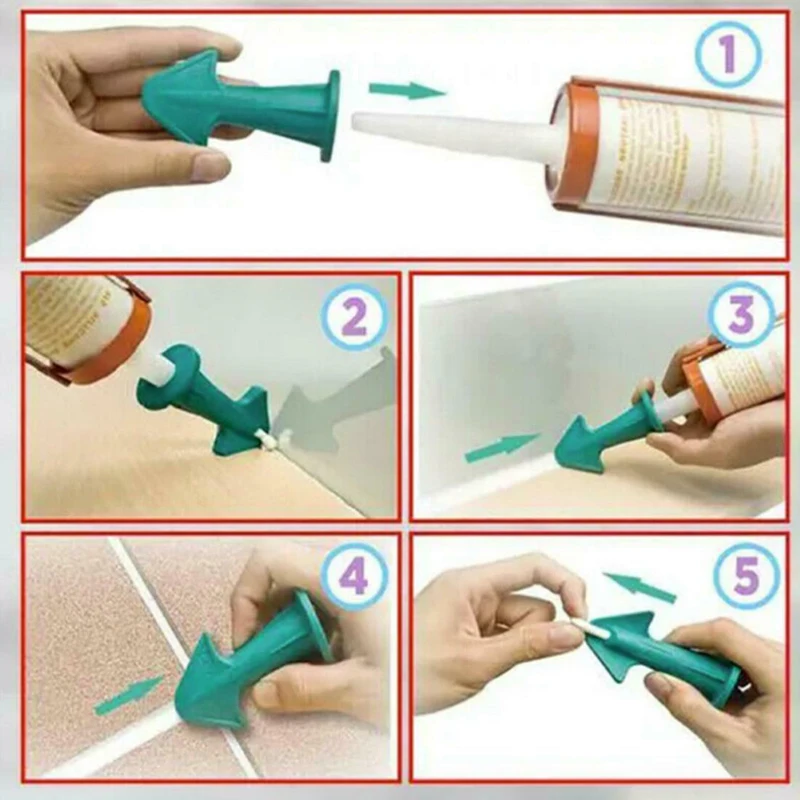

Home Finishing Floor Clean Tools 3 In 1 Silicone Caulking Finisher Tool Nozzle Spatulas Filler Spreader Tools