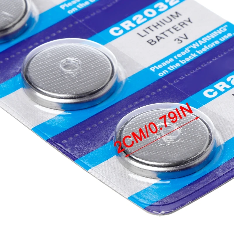 LX0B 5 шт. кнопочная Батарея 3V CR2032 BR2032 DL2032 ECR2032 ячейки литий-ионный аккумулятор