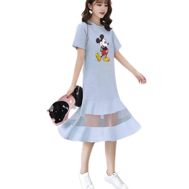 Микки Маус женское платье летние свободные Модный мягкий силиконовый чехол с