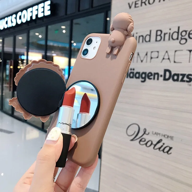 Зеркальце для макияжа Vivo Y11 Y12 Y15 Y17 Y19 Y91C Y93 Lite Y95 Y97 V17 Neo V15 Pro V11 V11i чехол телефона