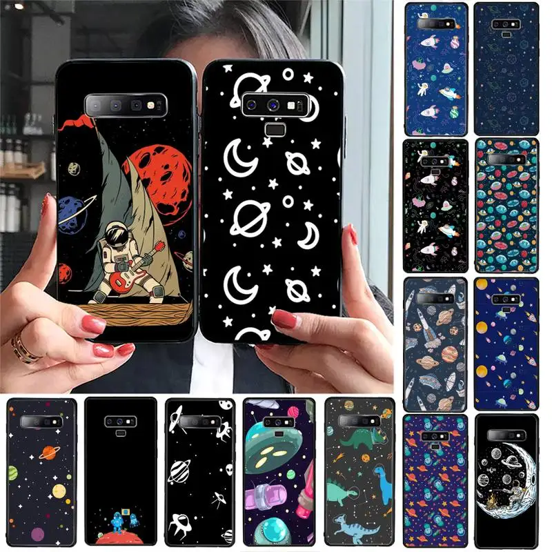 

Outer Space Planet Stars Moon Spaceship Phone Case For Samsung Galaxy S20 S10 Plus S10E S5 S6 S7edge S8 S9 S9Plus S10lite 2020