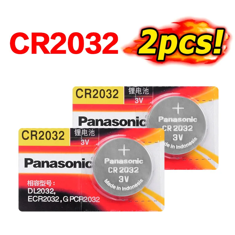 PANASONIC 2 шт. оригинальный cr2032 DL2032 ECR2032 5004LC KCR2032 BR2032 3v кнопочный аккумулятор монета