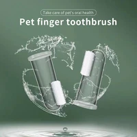natural silicone super soft finger pet toothbrush soft cat and dog care brush bad breath tartar dental appliances pet supplies