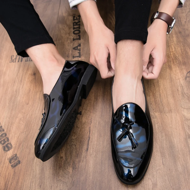 GOODRSSON New Fashion Leather Gentleman Stress Shoes Men Business Driving Handmade Tassel Loafers Plus size chaussure | Обувь