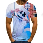 Футболка с трехмерным принтом персонажа, модный топ, Забавный пуловер, футболки с круглым вырезом в стиле хип-хоп, удобная футболка с коротким рукавом