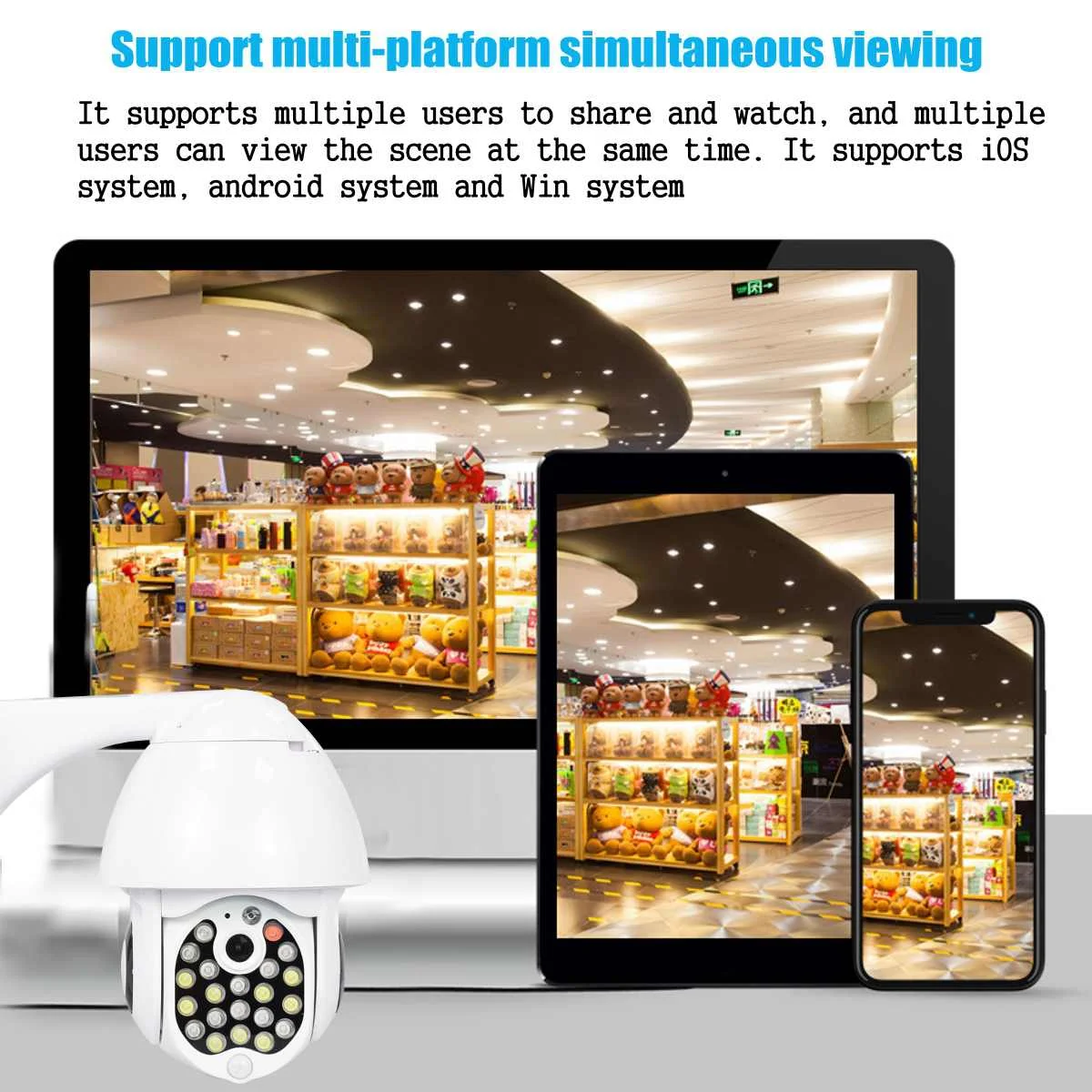 5.0MP HD 1080P Wi-Fi 21 светодиодный IP камера наружная безопасность скорость купольная камера ИК 30 м CCTV камера наблюдения s 8X цифровой зум