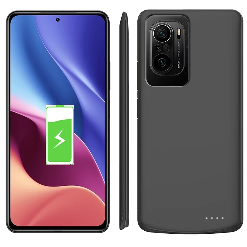 pocof3 Silm External battery charger cases ForXiaomi Poco F3 5g portable Powerbank charging cases Silicone Shockproof Power case