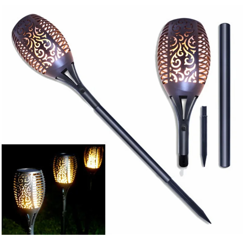 

LED Solar Flame Lights Outdoor 12 Led Solar Garden Light Flickering Flame Torches Lamp For Courtyard Garden Balcony