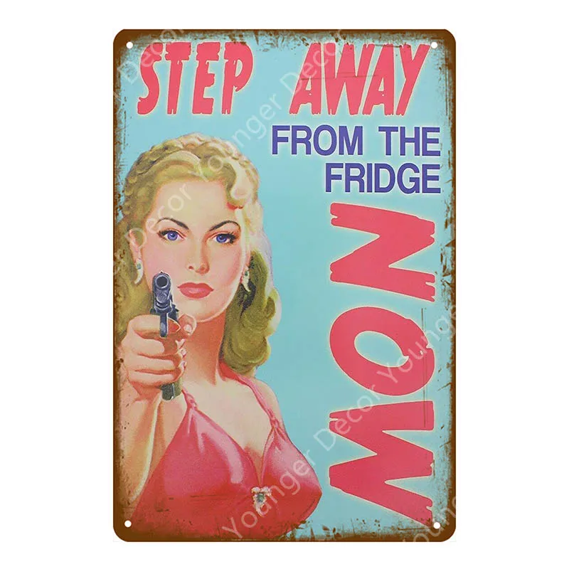 YD6715BI Pin Up Girl металлические знаки Самогонный плакат Сексуальная Дамская металлическая табличка настенная живопись наклейка для паба бара клуба домашний декор YI-167 - Цвет: YD6715BI