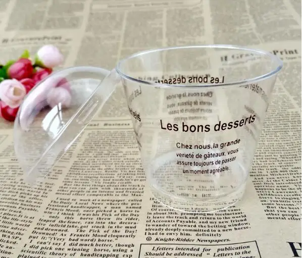 1000 шт. 180 мл Пластик стакан для Тирамису прозрачный мусс чашка древесных опилок с