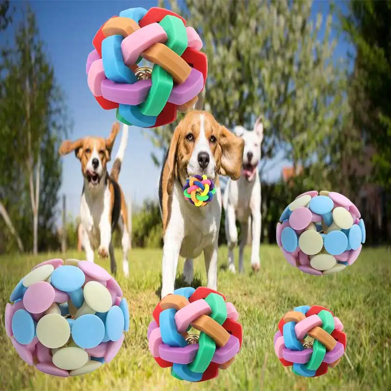 

Dog Bite Toy Intimate Interactive Fidget Rattl Ball Rubber Supplies Products Things for Pet Accessories Animal Small Dogs Toys