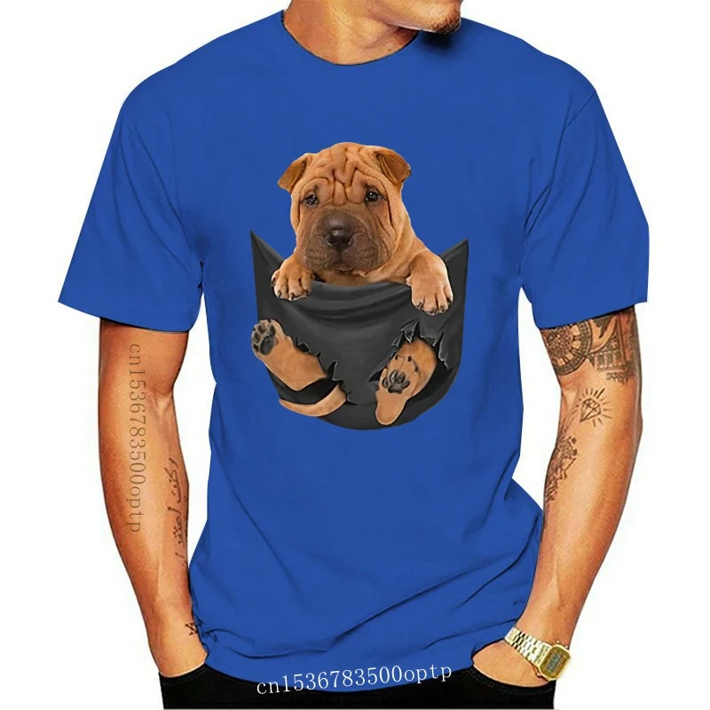

Men T Shirt Shar Pei pocket Classic T-Shirt Women T-Shirt