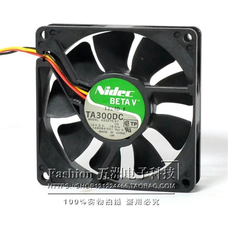 

Original TA300DC A33375-57 12V 0.16A 8020 8cm double ball large air volume silent chassis cooling fan
