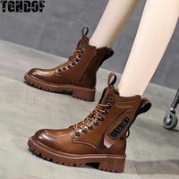 women boots new unisex pu leather boots autumn winter couple boots martens boots warm plsuh men snow boots casual zapatos mujer