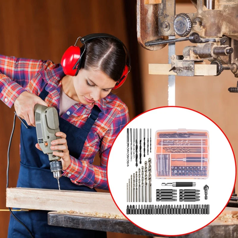 

Hot 57 Pcs/Set Combined Screwdriver Drill Bit Set Masonry Drill Bits Drill Bits Spade Drill Bits Screwdriver Bits