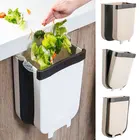 Складное мусорное ведро, настенное крепление на дверцу кухонного шкафа, подвесное мусорное ведро, мусорное ведро для кухни, туалета, контейнер для мусора