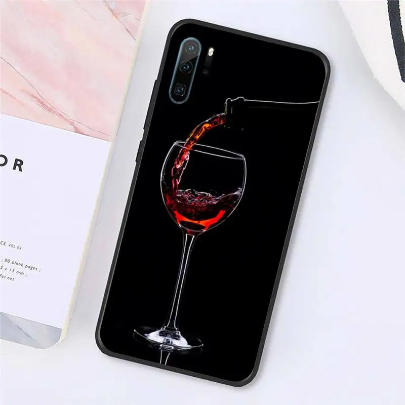 

wine glass pattern Phone Case For Huawei honor Mate P 10 20 30 40 Pro 10i 9 10 20 8x Lite Y91C V17 6.38 6.44