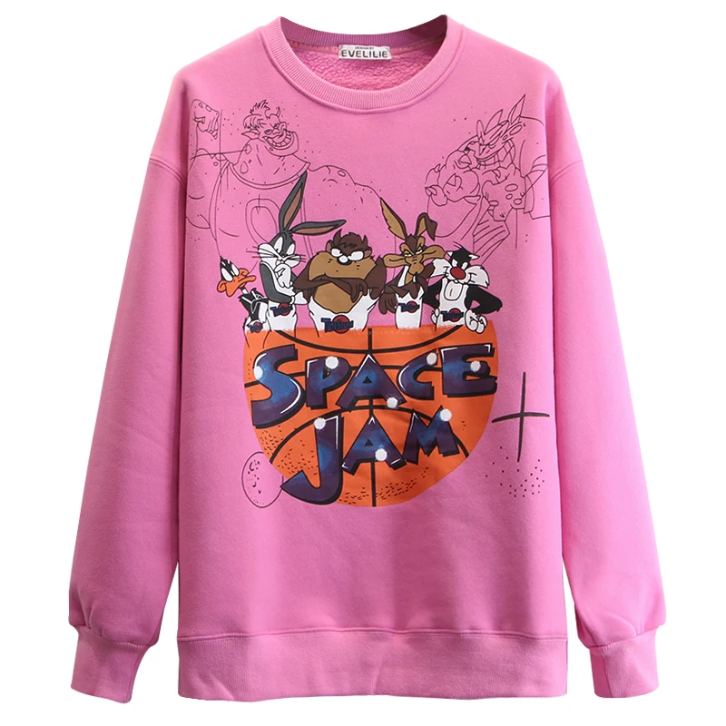 

2021 New Spring Autumn Thick Pullovers Top Large Size Loose Oversize Students Sweatshirts O Neck Long Sleeve Cotton Hoodies