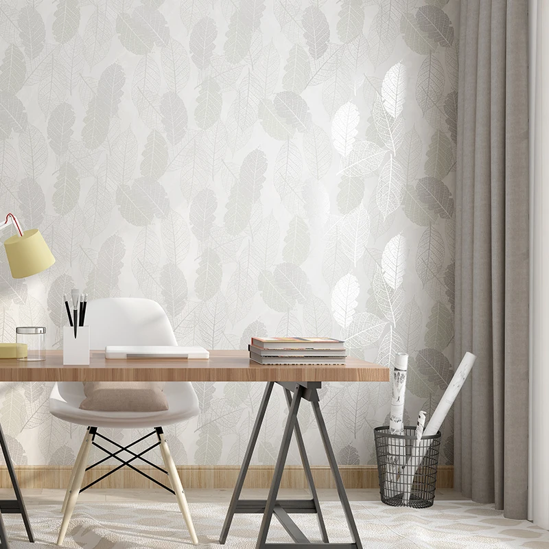 

Wall Abstract Leaves Modern Papers Home Improvement Nordic Leaf Bedroom Wallpaper Roll For Walls Papel Pintado Pared