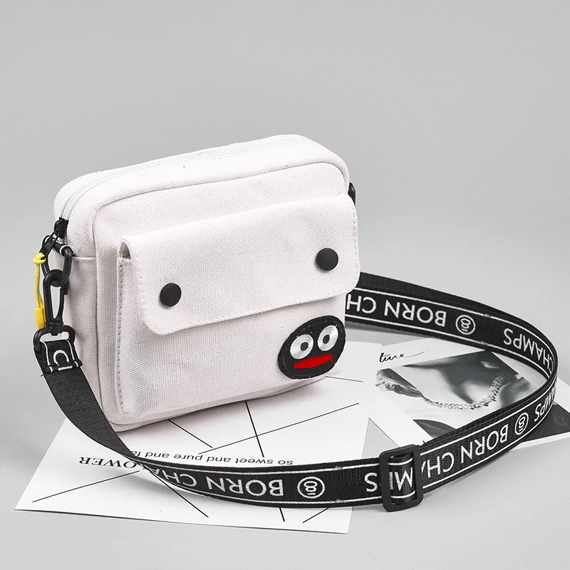 Холщовый стерео небольшой квадратный мешок губы-сосиски Монстр лицо плечо