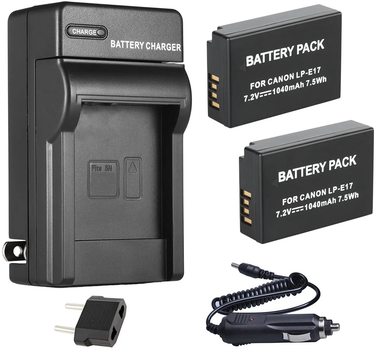 

Аккумулятор LP-E17 (2 шт.) + зарядное устройство для Canon EOS Rebel SL2, SL3, T6s, T6i, T7i и EOS Kiss X8i, X9, Kiss X9i цифровая зеркальная камера