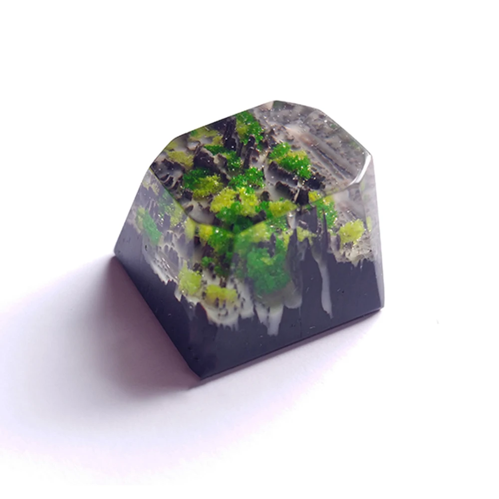Резиновые колпачки для ключей ручной работы с подсветкой для Cherry Mx механическая клавиатура OEM R4 светящиеся снежные горы джунгли деревянные колпачки для ключей - Цвет: Keycaps 1