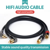 high sound quality monster hifi fever audio cable gold plated rca plug signal line 90 degrees straight