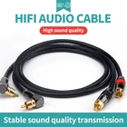 Аудиокабель Monster HIFI Fever, позолоченный штекер RCA, прямой сигнал на 90 градусов