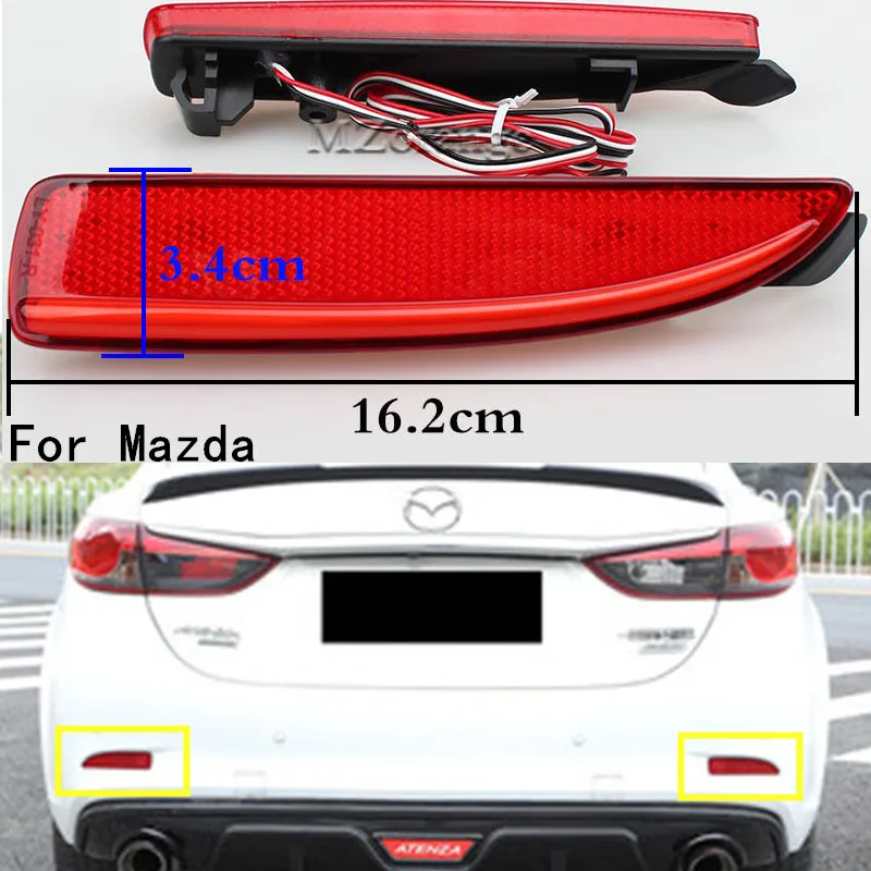 Светодиодный отражатель заднего бампера стоп-светильник для Mazda 6 Atenza для Mazda 2 DY для Mazda 3 Axela(CA240) Автомобильный Стайлинг левый и правый