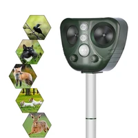 solar ultrasonic bird and dog repellent infrared sensor light flashing animal repellent cat repellent