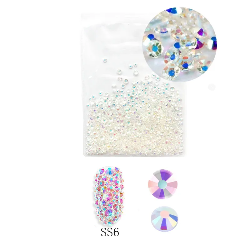 Swarovsky S3 SS30 смешанные размеры кристально чистая AB без горячей фиксации стразы для