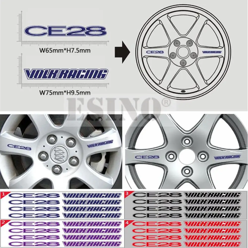 

400 x New CE28 3M Adhesive Vinyl Wrap Racing Decals Stickers Wheel Hub Pegatinas Car Styling Motor Part Auto Rim Accessories