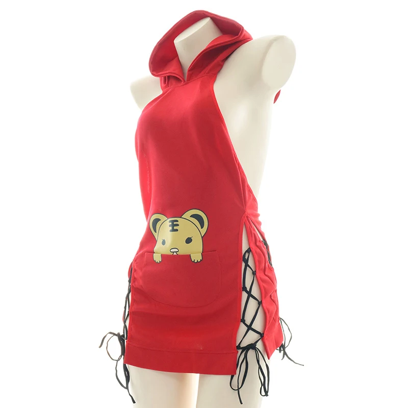 Японское милое боди с тигром для косплея Женский комплект капюшоном платье