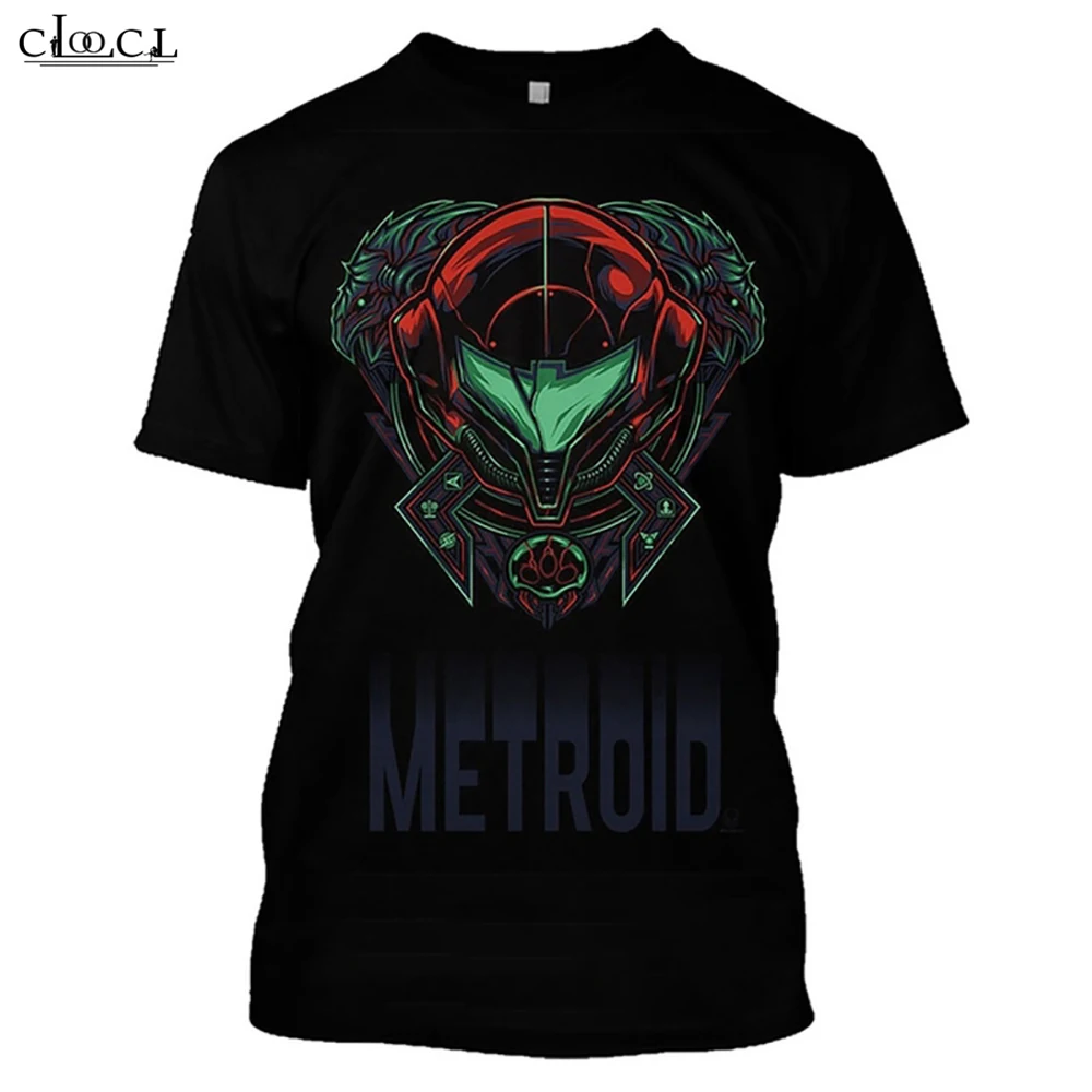 CLOOCL аниме METROID печатные футболки для мужчин Samus Aran Сексуальная футболка девочек