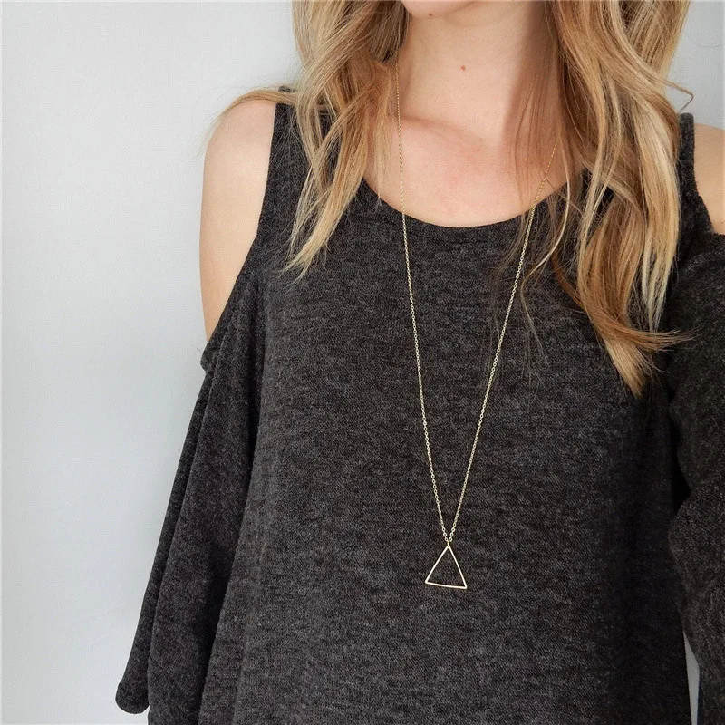 Simple Classic Pendant Feather Necklace Long Sweater Chain Choker Jewelry For Female Leaf Chocker | Украшения и аксессуары