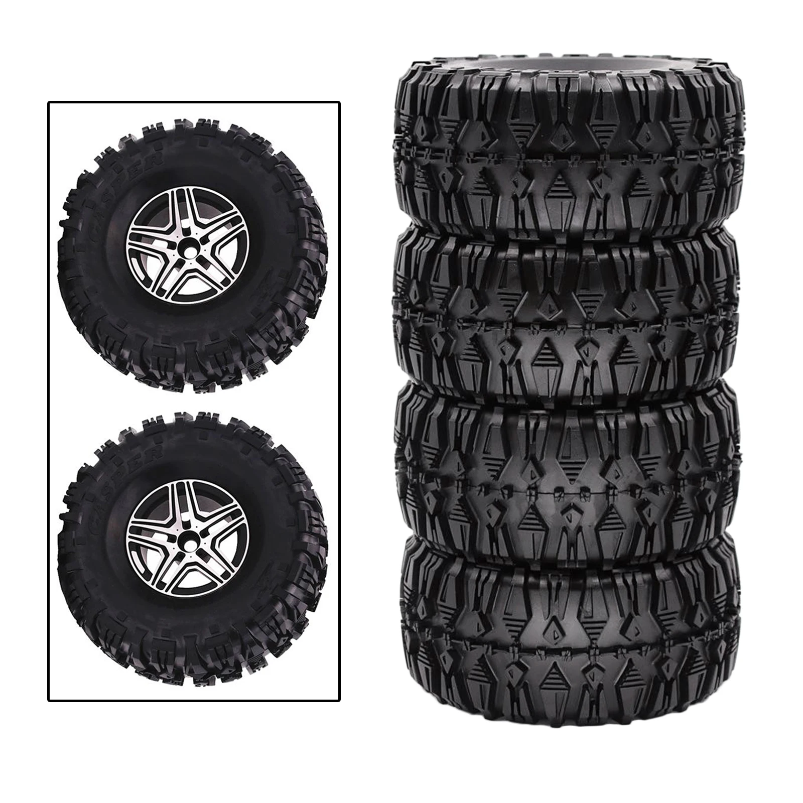 

4X RC Резиновые шины, подходят для SCX10 TRX4 TRX6 D90 1:10 RC Crawler DIY части