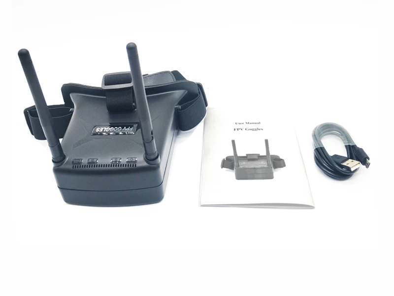 5,8G 40CH двойные антенны FPV очки монитор видео очки гарнитура HD для гонок Дрон с 5,8G 25mW видео передатчик камера