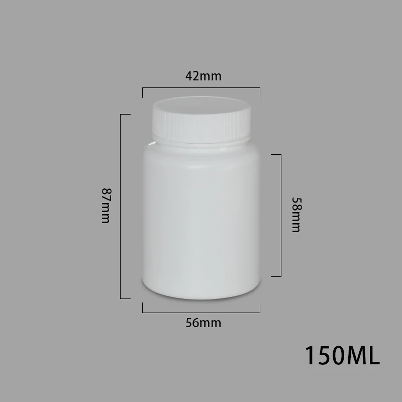 20 set of 150ML 20 штук медицинской бутылки с винтовой крышкой пластиковый контейнер для таблеток, капсулы для безопасности пищевых продуктов HDPE бутылки 20 мл-200 мл - Цвет: 20 set of 150ML