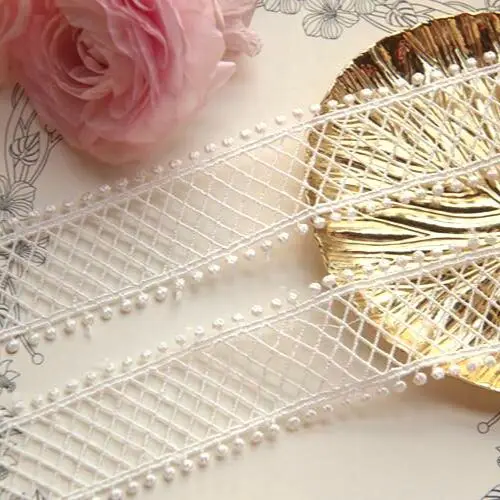 1 ярда в ширину: 3 5 см Сетка с отверстиями водорастворимое кружево украшение