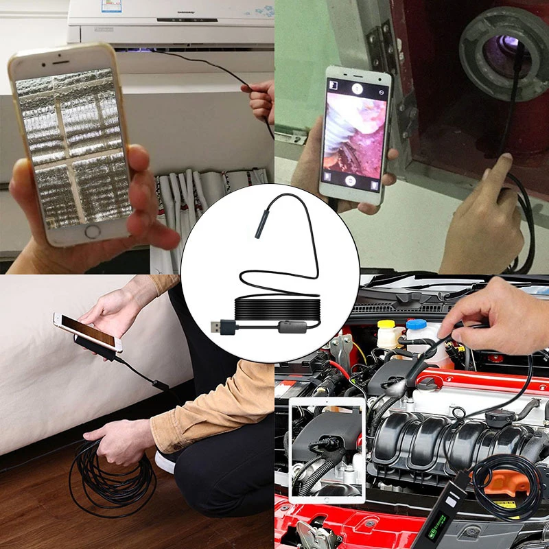 Wifi эндоскоп камера 1200P водонепроницаемый 2 м/3 5 м/5 м/10 м жесткий провод