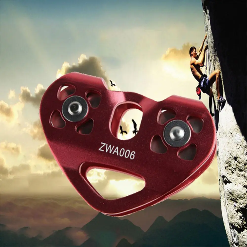 30KN скалолазание пряжки шкив ролик Застежка-Молния Линия тележка спасательный