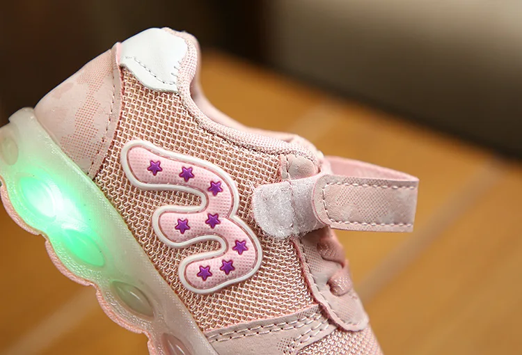 

Children's Shoes Spring Children 1-3 Years Old Mesh Shoes Lights Sports Shoes Sneakers Babies Shoes for Baby Girl