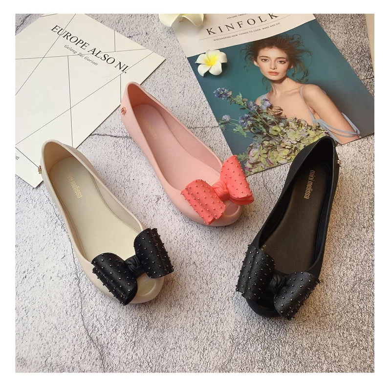 

Melissa Sweet Bow Women Adulto Jelly Shoes Fashion Sandals 2021 New Women Jelly Sandals Melissa Female Bow Shoes Summer Sandal