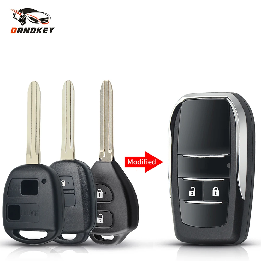 Dandkey измененный чехол для дистанционного ключа от машины Toyota Camry 40 Corolla Scion RAV4 Avlon