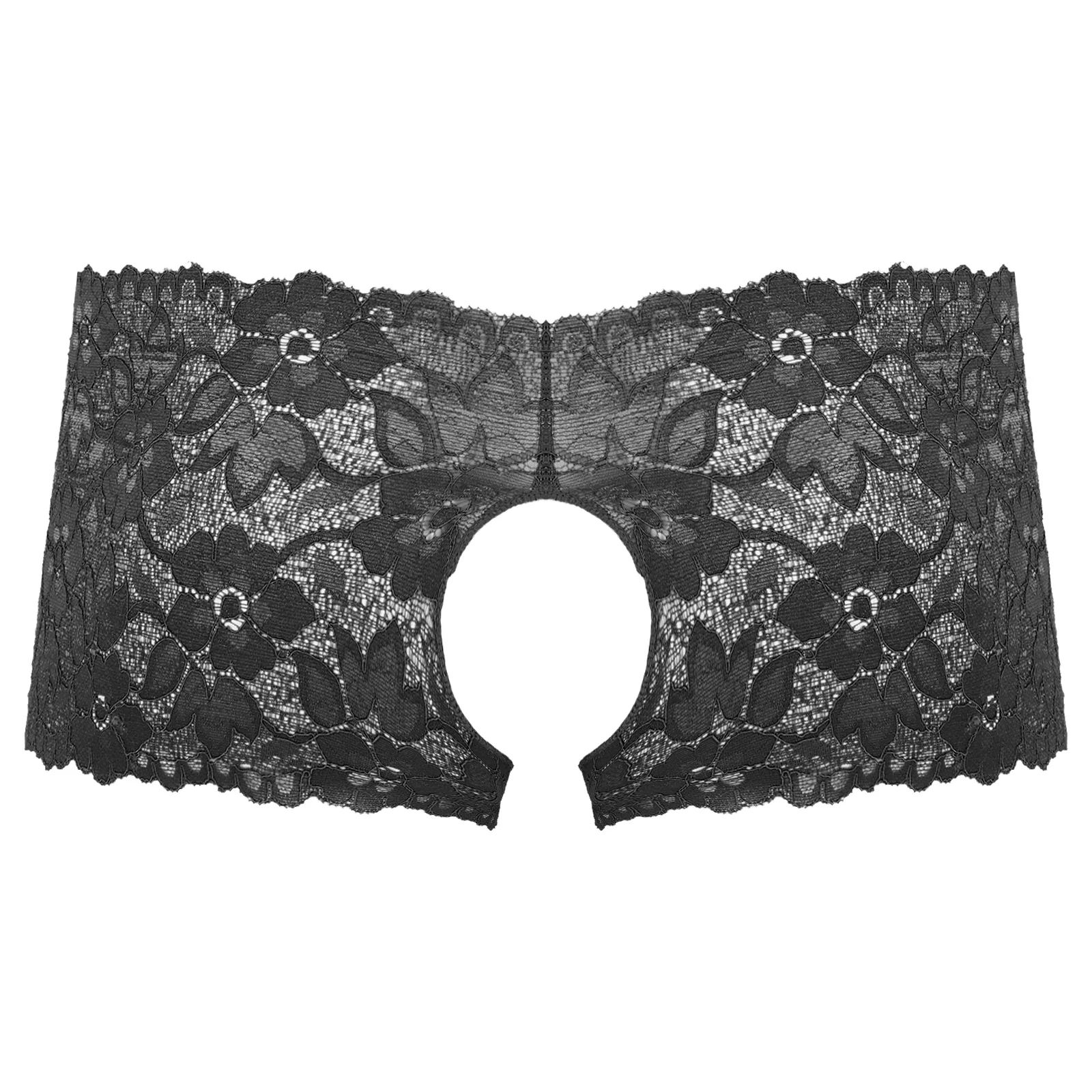 Сексуальное мужское нижнее белье с низкой талией кружевные трусы цветочным