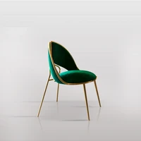 modern style restaurant cafe upholsteried with leather light luxury petal chair dining chair