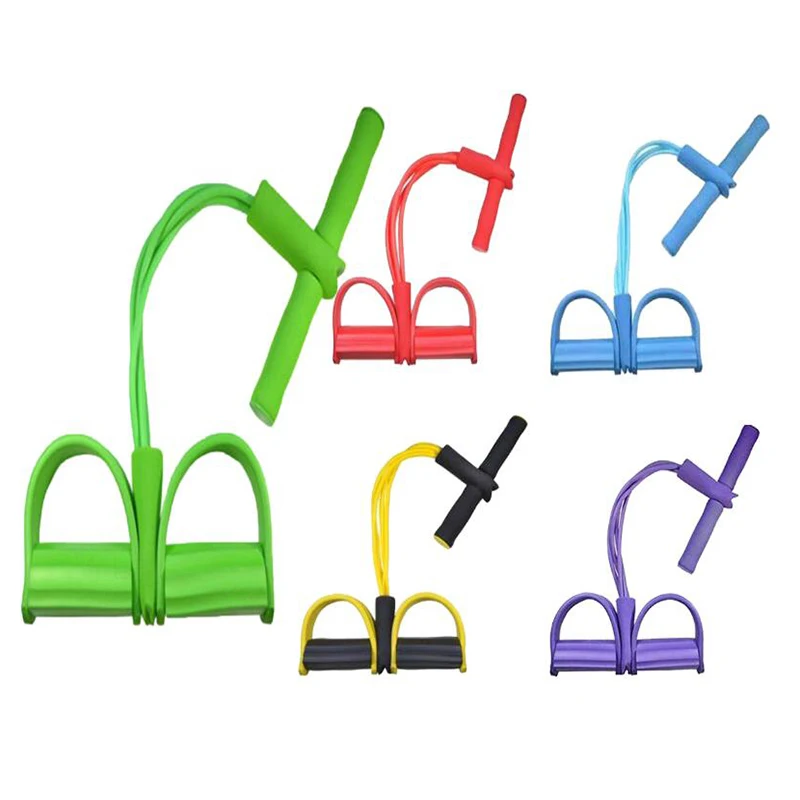 

4 Tube Resistance Bands Exercise Home Fitness Elastic Band For Exercise Training Fitness Gum Pedal Puller Training Equipment